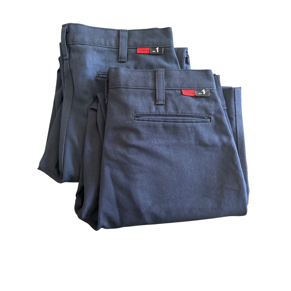 2 Pair Bundle Workrite Nomex IIIA FR Flame Resistant Pants Navy 33x30 Arc 6.6